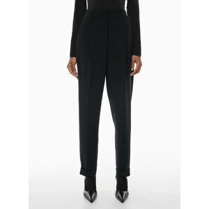 Aritzia Wilfred Dashwood High-Waisted Cuffed Hem Pleated Crepe Trousers Size 6